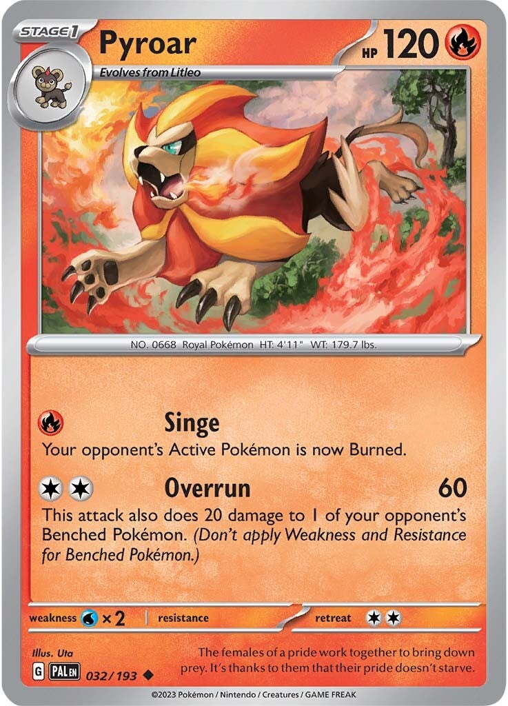 Pyroar (032/193) [Scarlet & Violet: Paldea Evolved] | Card Merchant Takapuna