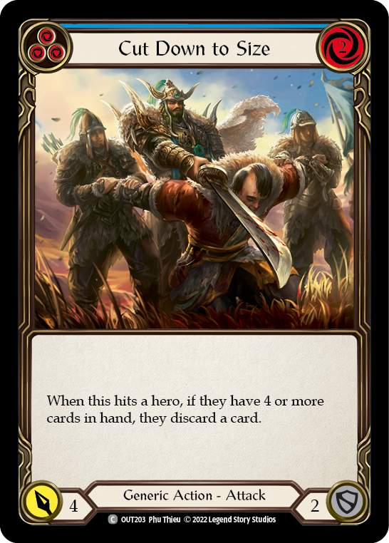 Cut Down to Size (Blue) [OUT203] (Outsiders) | Card Merchant Takapuna