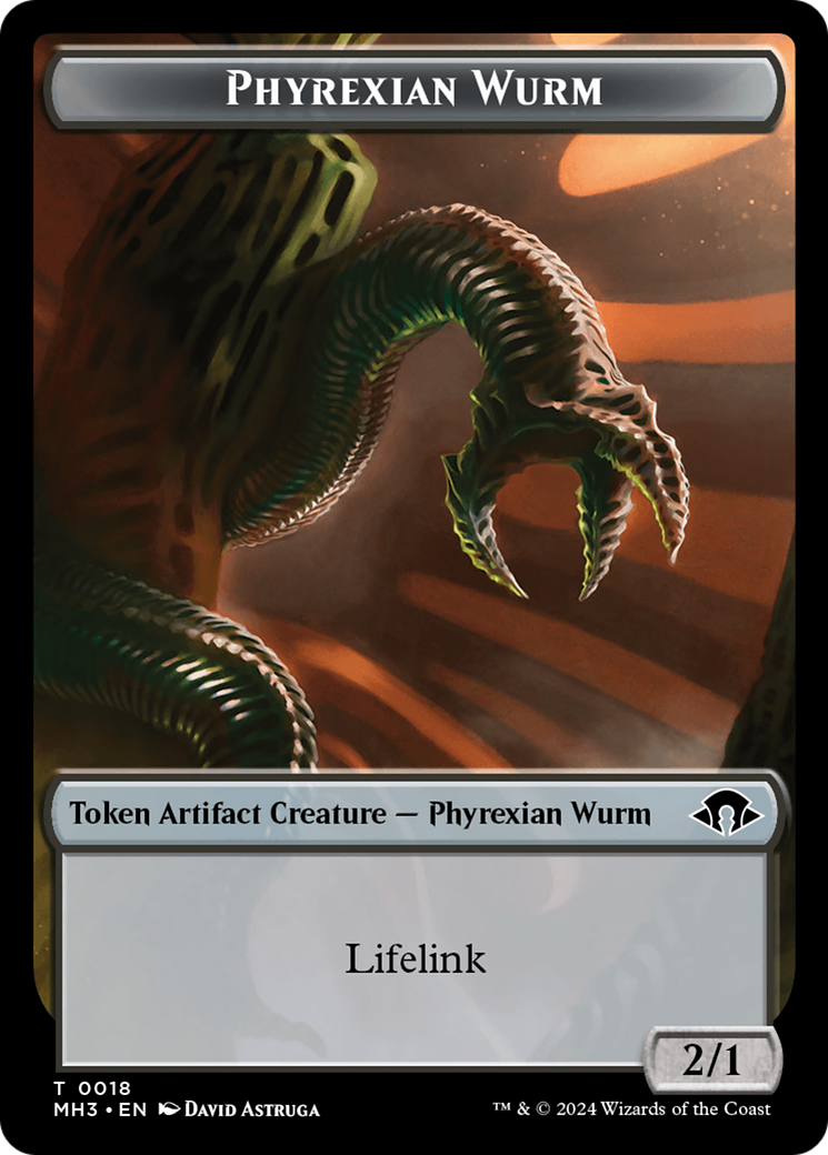 Phyrexian Wurm Token (0018) [Modern Horizons 3 Tokens] | Card Merchant Takapuna