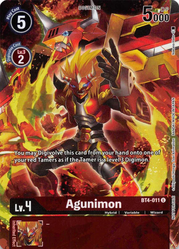 Agunimon [BT4-011] (Tamer's Evolution Box 2) [Great Legend Promos] | Card Merchant Takapuna