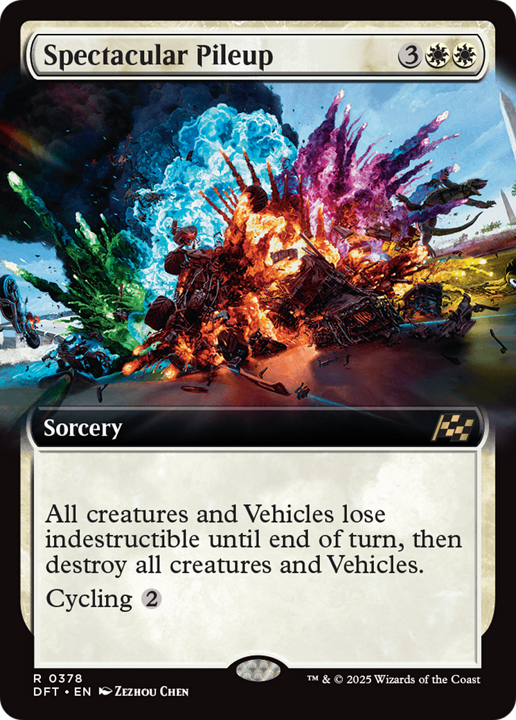 Spectacular Pileup (Extended Art) [Aetherdrift] | Card Merchant Takapuna