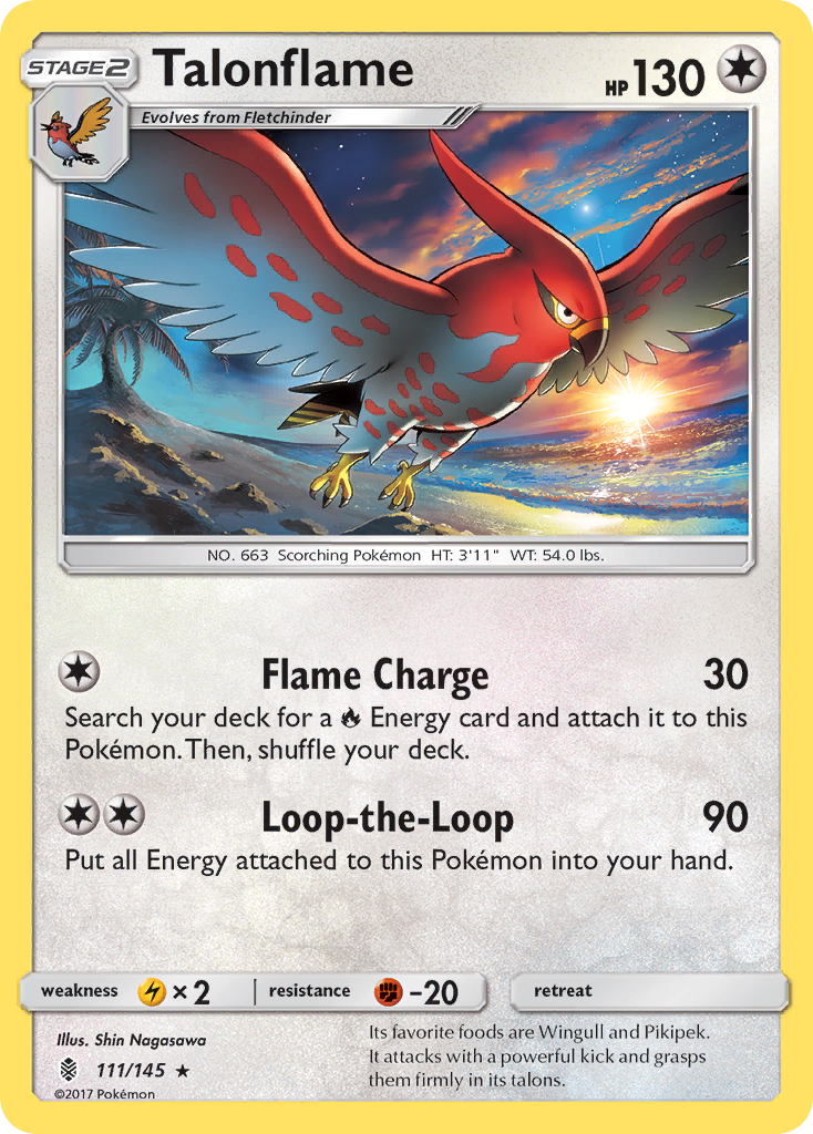 Talonflame (111/145) [Sun & Moon: Guardians Rising] | Card Merchant Takapuna