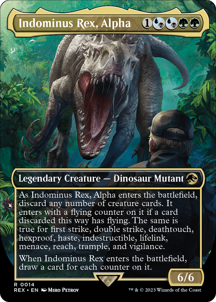 Indominus Rex, Alpha (Borderless) [Jurassic World Collection] | Card Merchant Takapuna