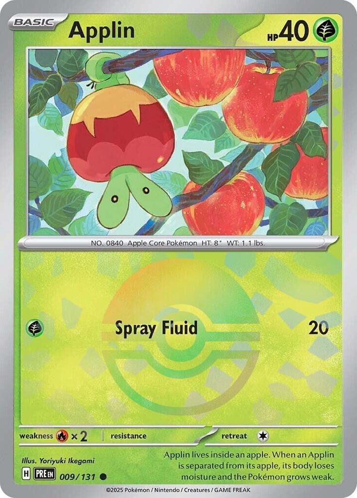 Applin (009/131) (Poke Ball Pattern) [Scarlet & Violet: Prismatic Evolutions] | Card Merchant Takapuna