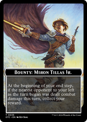 Bounty: Miron Tillas Jr. // Bounty Rules Double-Sided Token [Outlaws of Thunder Junction Commander Tokens] | Card Merchant Takapuna