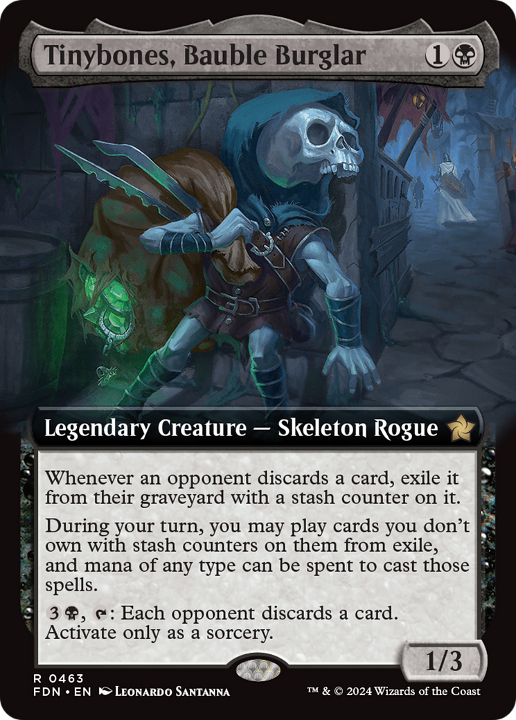 Tinybones, Bauble Burglar (Extended Art) [Foundations] | Card Merchant Takapuna