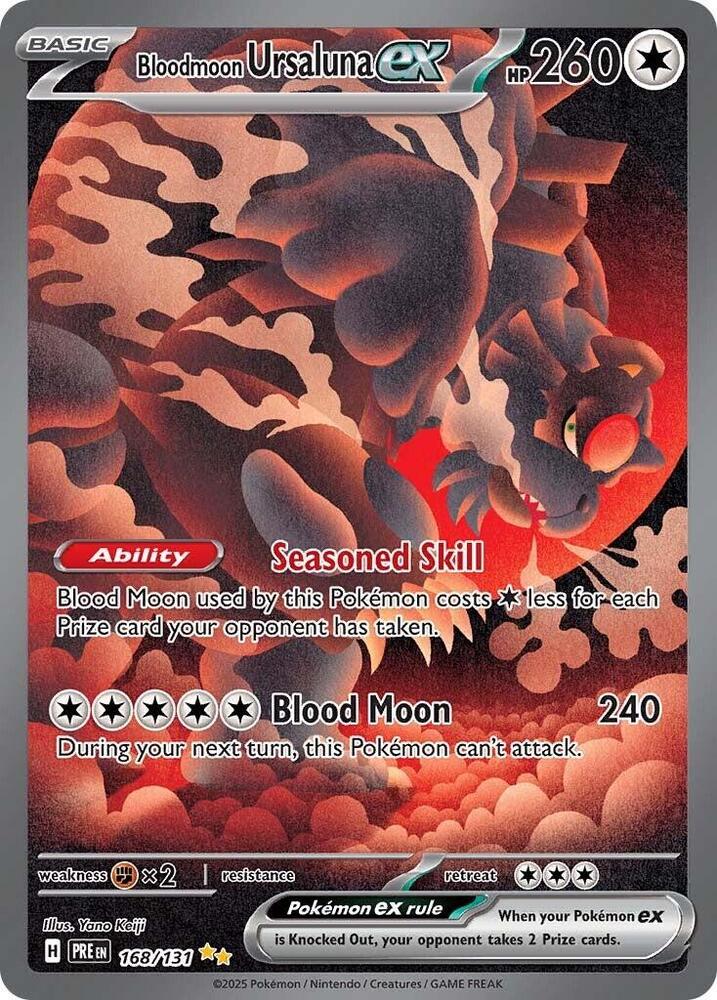 Bloodmoon Ursaluna ex (168/131) [Scarlet & Violet: Prismatic Evolutions] | Card Merchant Takapuna