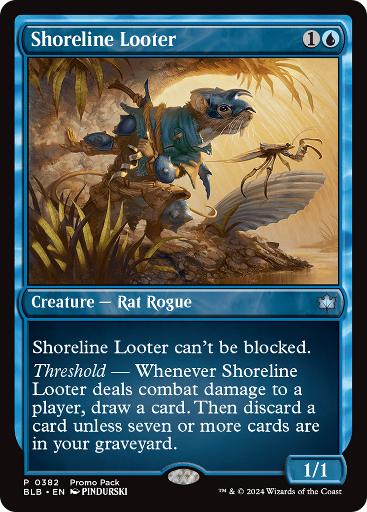 Shoreline Looter [Bloomburrow Promos] | Card Merchant Takapuna