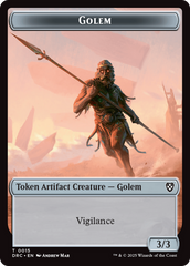 Golem (0014) // Golem (0015) Double-Sided Token [Aetherdrift Tokens] | Card Merchant Takapuna