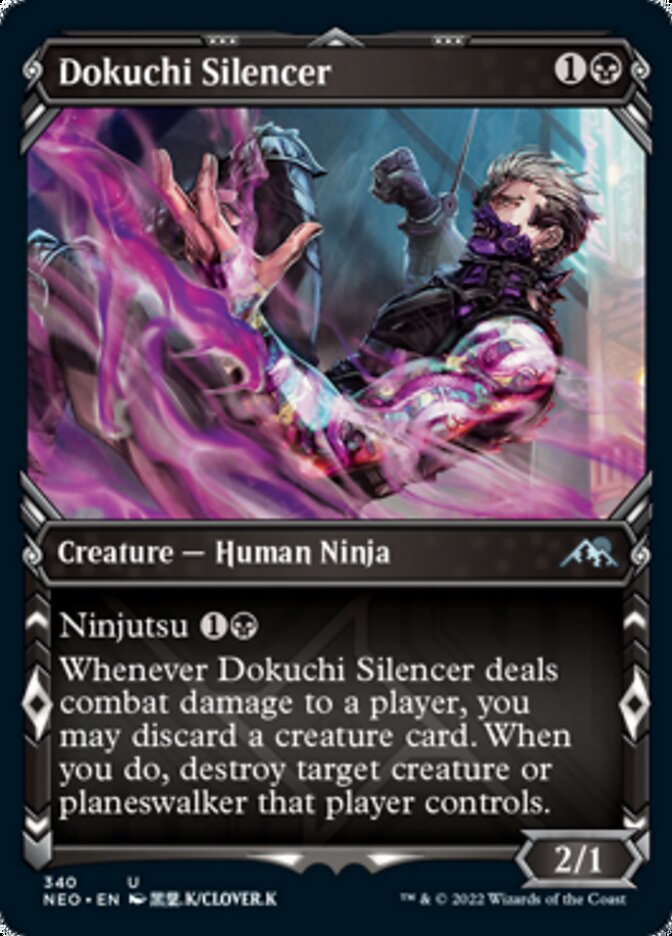 Dokuchi Silencer (Showcase Ninja) [Kamigawa: Neon Dynasty] | Card Merchant Takapuna