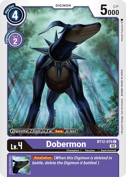 Dobermon [BT12-076] [Across Time] | Card Merchant Takapuna