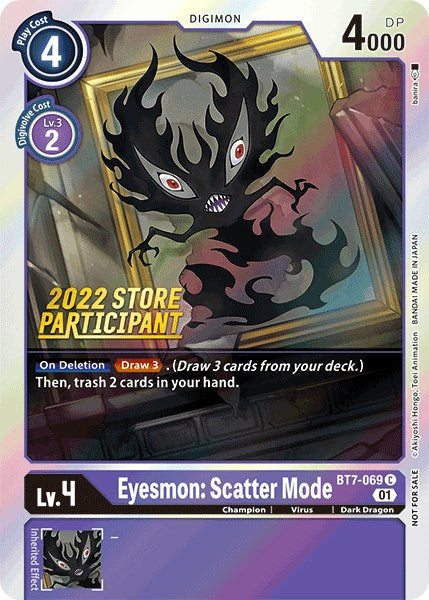 Eyesmon: Scatter Mode [BT7-069] (2022 Store Participant) [Next Adventure Promos] | Card Merchant Takapuna