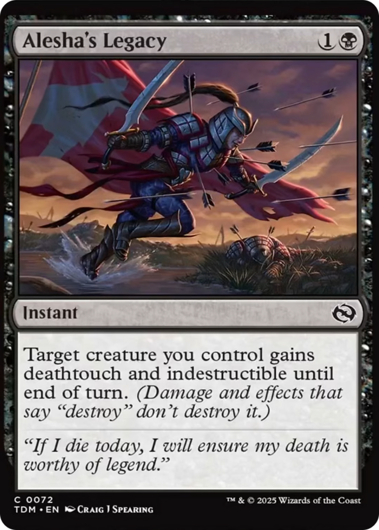 Alesha's Legacy [Tarkir: Dragonstorm] | Card Merchant Takapuna