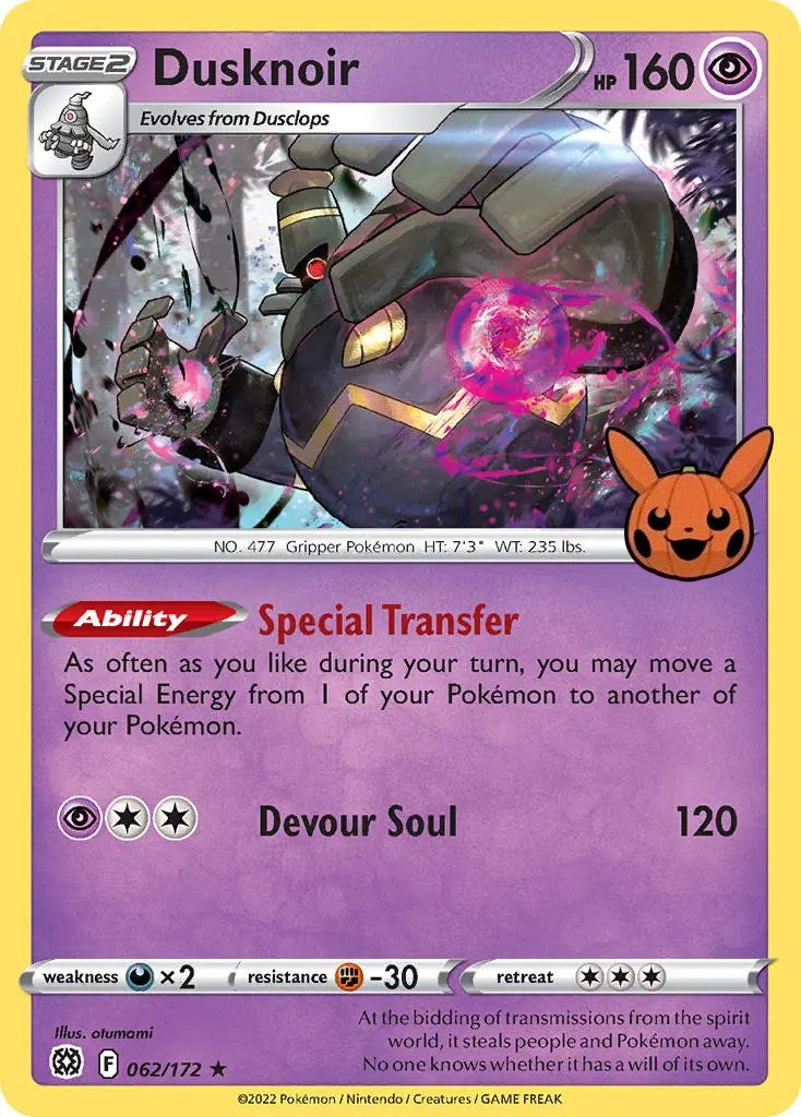 Dusknoir (062/172) [Trick or Trade] | Card Merchant Takapuna