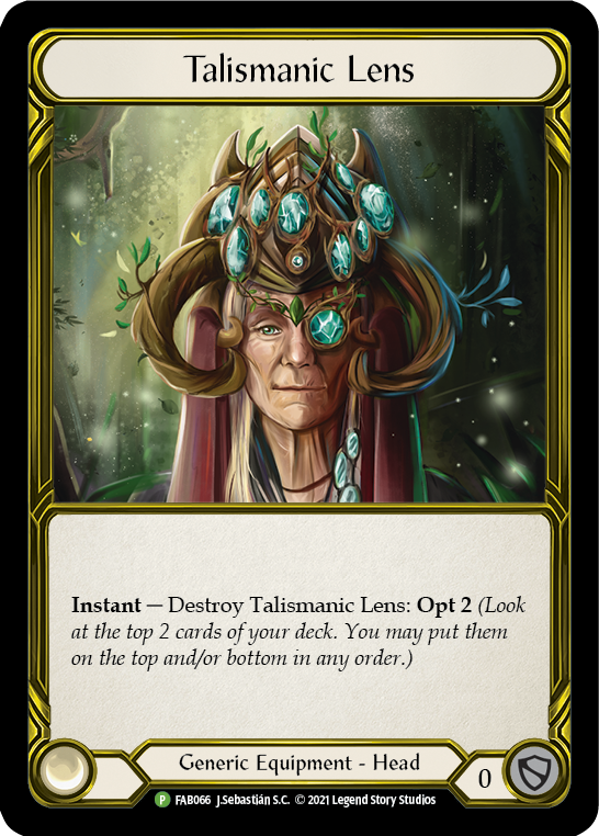 Talismanic Lens (Golden) [FAB066] (Promo)  Cold Foil | Card Merchant Takapuna