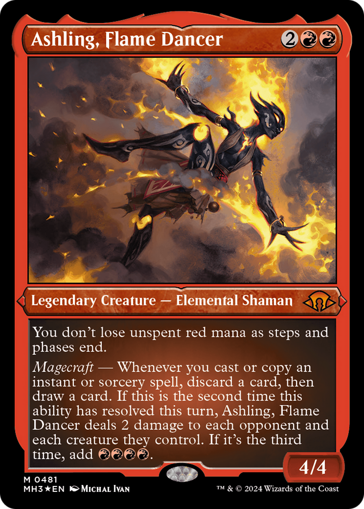 Ashling, Flame Dancer (Foil Etched) [Modern Horizons 3] | Card Merchant Takapuna