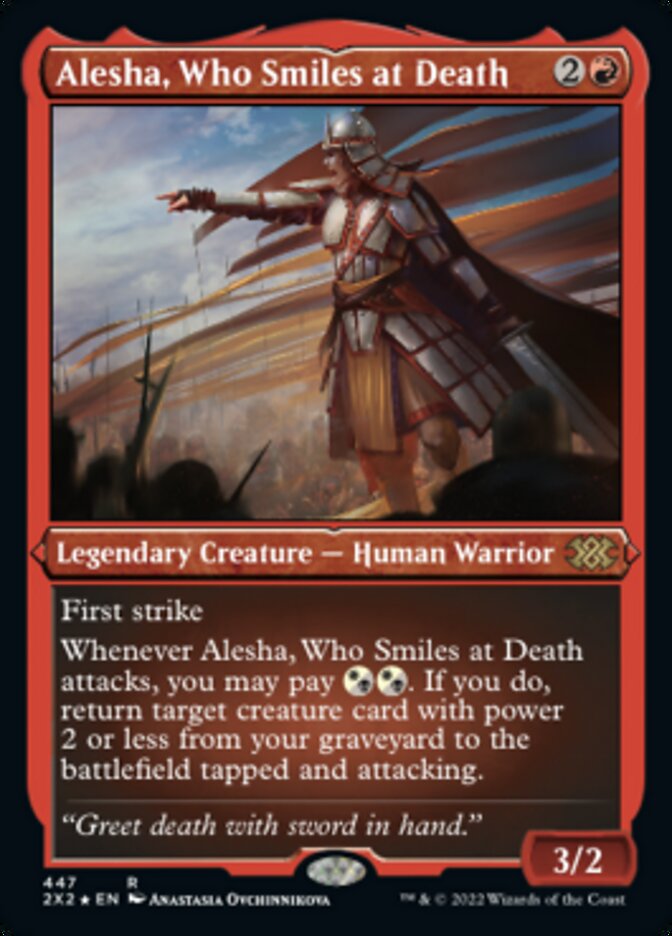 Alesha, Who Smiles at Death (Foil Etched) [Double Masters 2022] | Card Merchant Takapuna