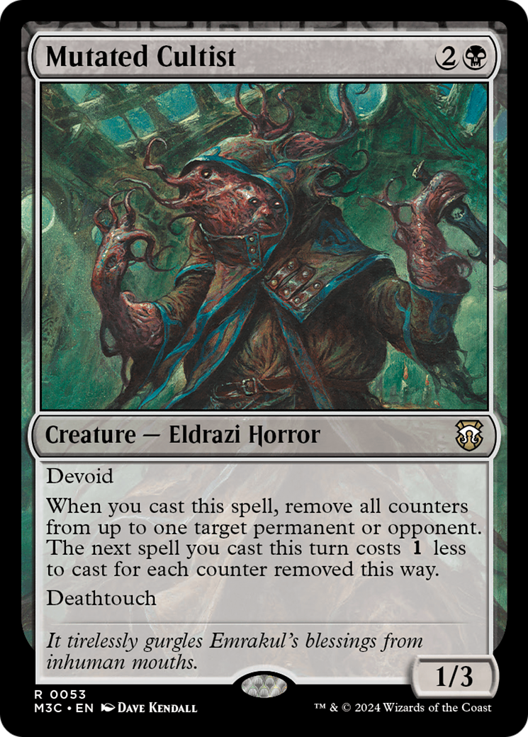 Mutated Cultist (Ripple Foil) [Modern Horizons 3 Commander] | Card Merchant Takapuna