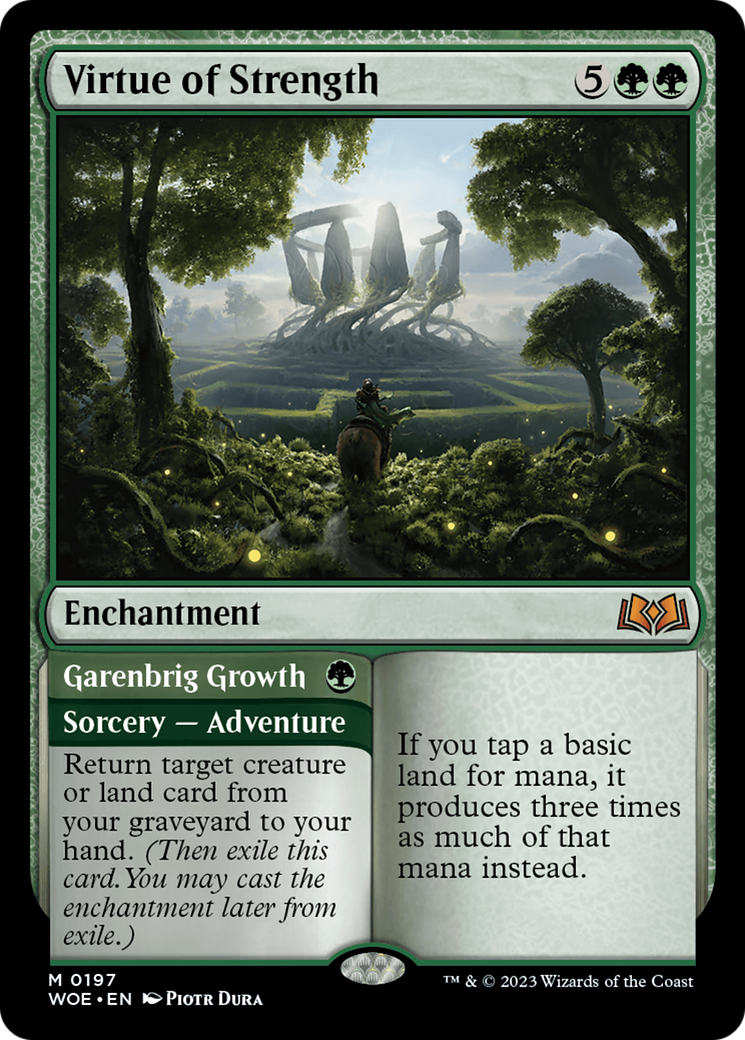 Virtue of Strength // Garenbrig Growth [Wilds of Eldraine] | Card Merchant Takapuna