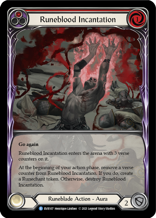 Runeblood Incantation (Red) [EVR107] (Everfest)  1st Edition Extended Art Rainbow Foil | Card Merchant Takapuna