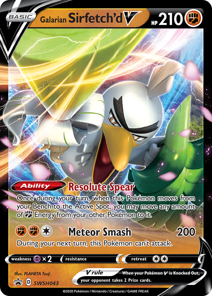 Galarian Sirfetch'd V (SWSH043) [Sword & Shield: Black Star Promos] | Card Merchant Takapuna