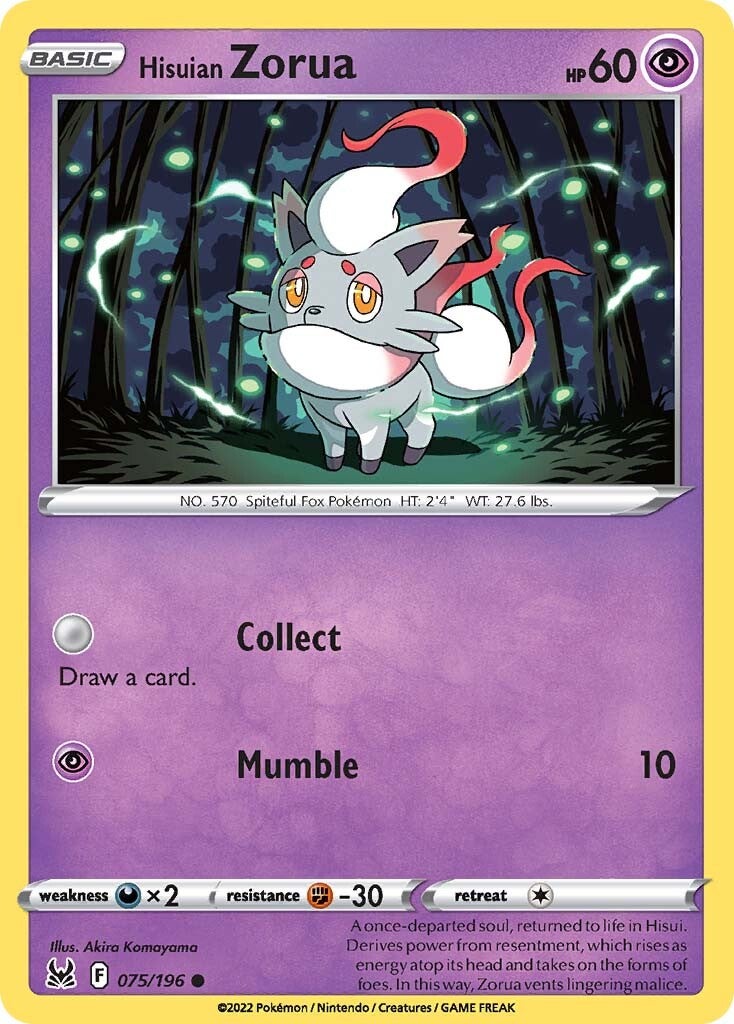 Hisuian Zorua (075/196) [Sword & Shield: Lost Origin] | Card Merchant Takapuna