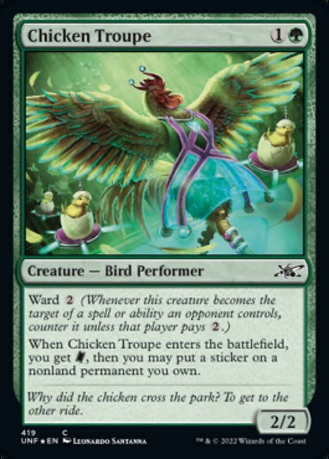 Chicken Troupe (Galaxy Foil) [Unfinity] | Card Merchant Takapuna