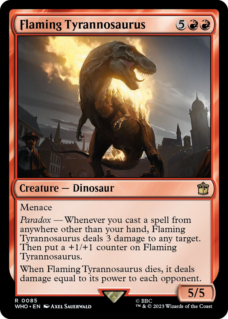 Flaming Tyrannosaurus [Doctor Who] | Card Merchant Takapuna