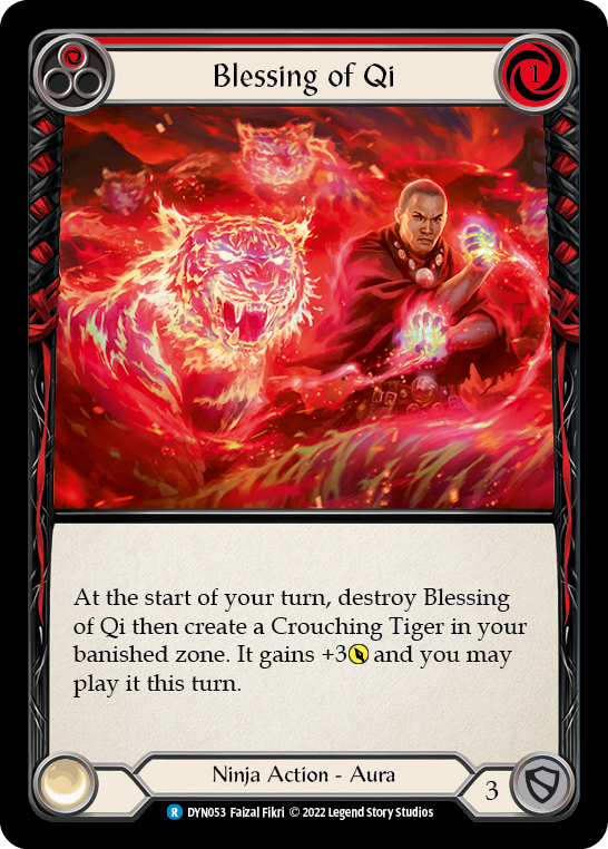 Blessing of Qi (Red) [DYN053] (Dynasty)  Rainbow Foil | Card Merchant Takapuna