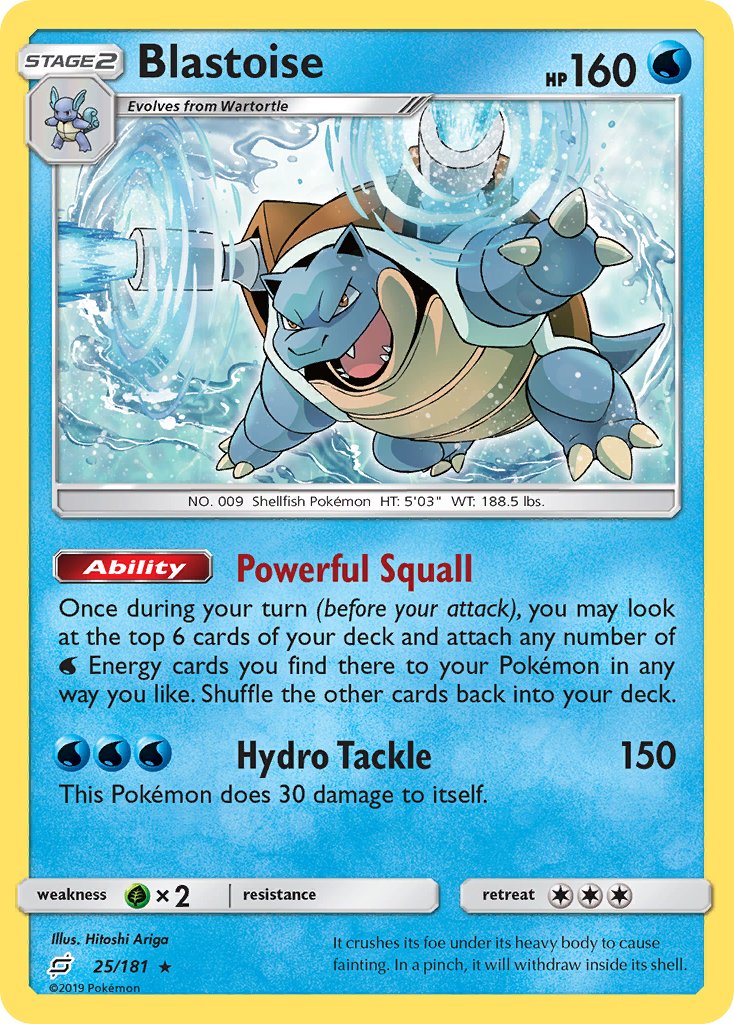 Blastoise (25/181) (Theme Deck Exclusive) [Sun & Moon: Team Up] | Card Merchant Takapuna