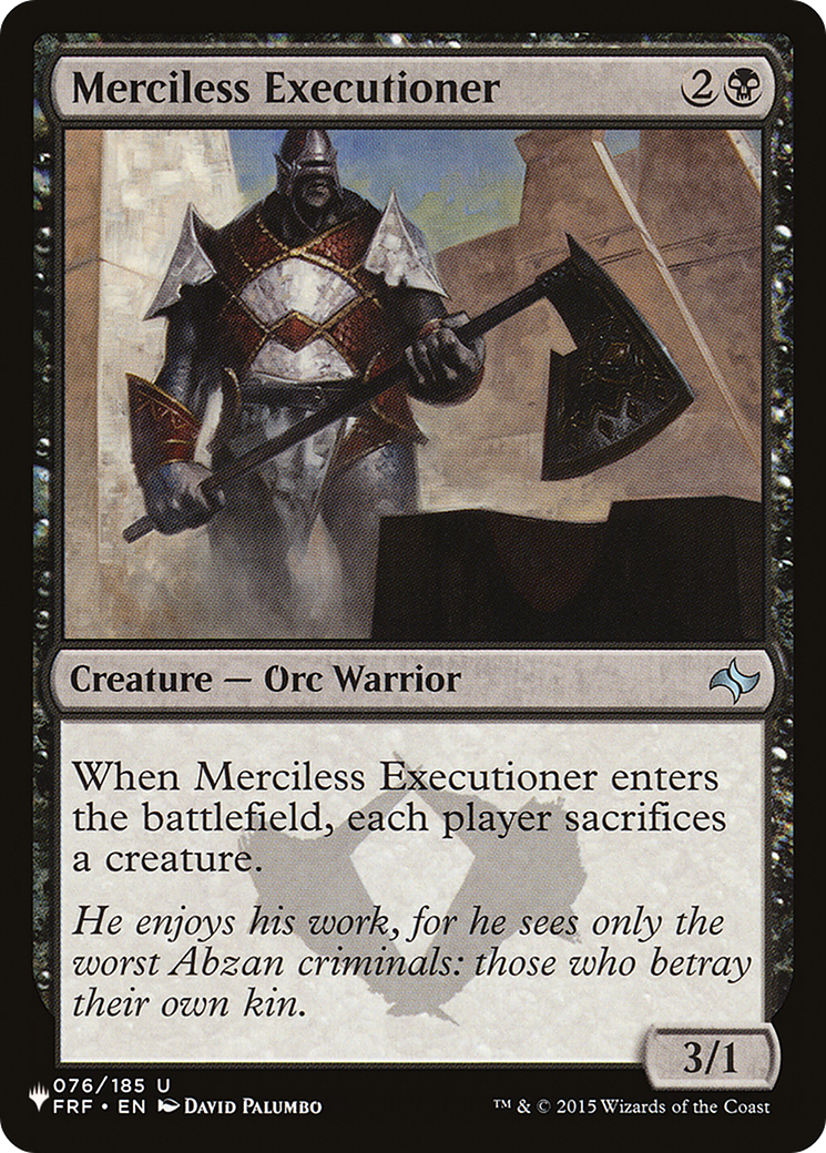 Merciless Executioner [The List] | Card Merchant Takapuna