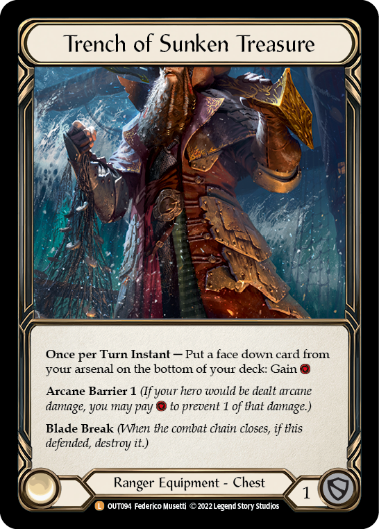 Trench of Sunken Treasure [OUT094] (Outsiders)  Rainbow Foil | Card Merchant Takapuna