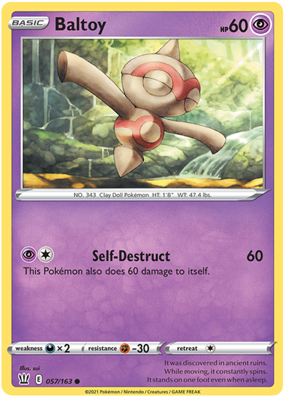 Baltoy (057/163) [Sword & Shield: Battle Styles] | Card Merchant Takapuna