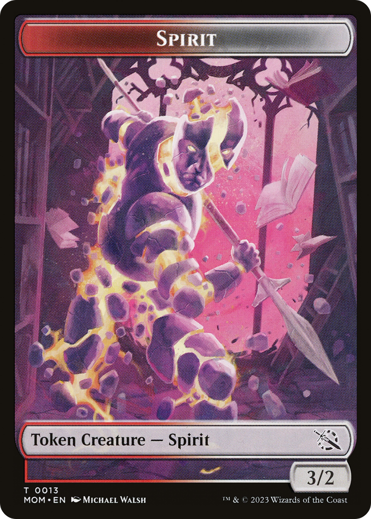 Monk // Spirit (13) Double-Sided Token [March of the Machine Tokens] | Card Merchant Takapuna