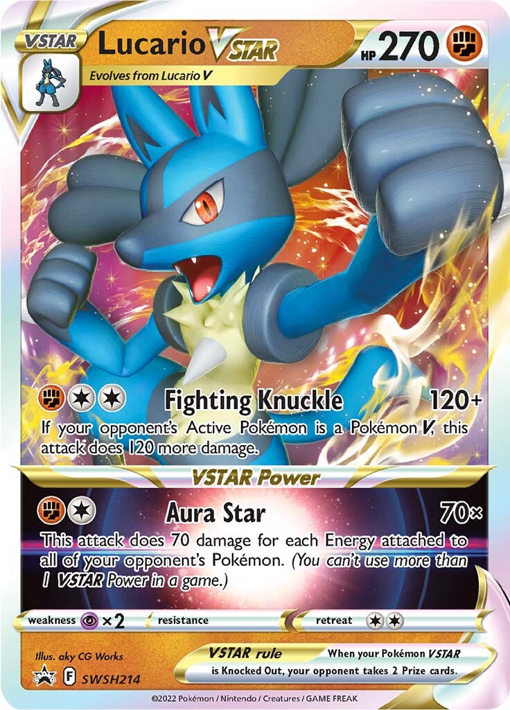 Lucario VSTAR (SWSH214) (Jumbo Card) [Sword & Shield: Black Star Promos] | Card Merchant Takapuna