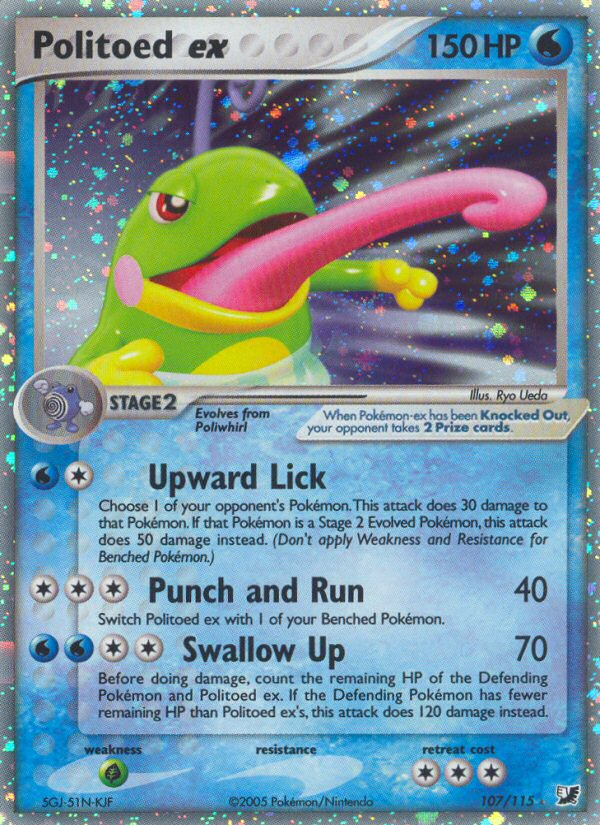 Politoed ex (107/115) [EX: Unseen Forces] | Card Merchant Takapuna