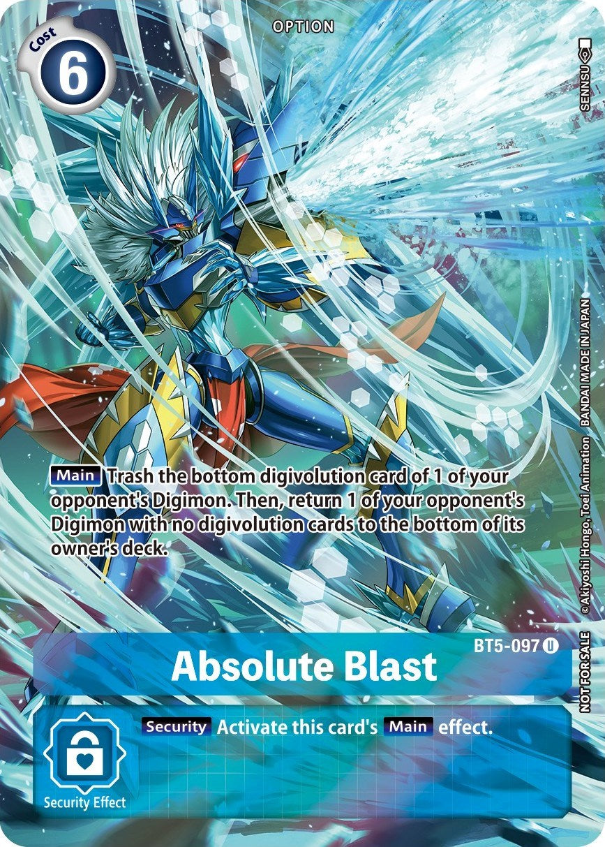 Absolute Blast [BT5-097] (Summer 2022 Dash Pack) [Battle of Omni Promos] | Card Merchant Takapuna