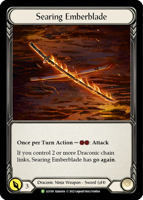 Searing Emberblade [LGS105] (Promo)  Cold Foil | Card Merchant Takapuna