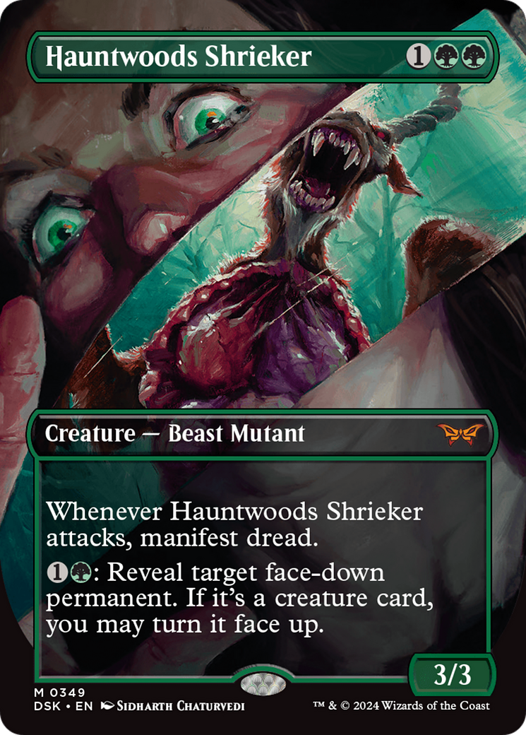 Hauntwoods Shrieker (Borderless) [Duskmourn: House of Horror] | Card Merchant Takapuna