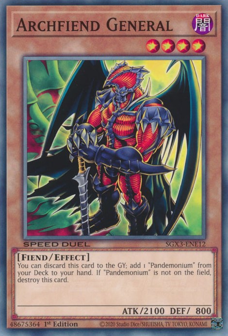 Archfiend General [SGX3-ENE12] Common | Card Merchant Takapuna