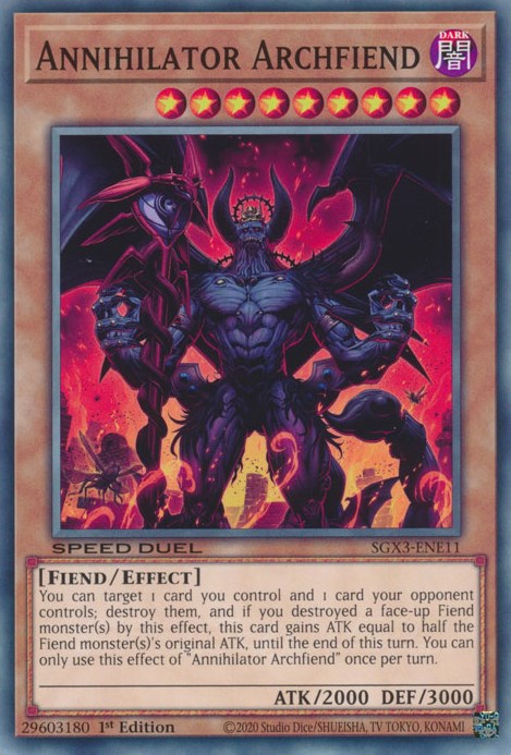 Annihilator Archfiend [SGX3-ENE11] Common | Card Merchant Takapuna