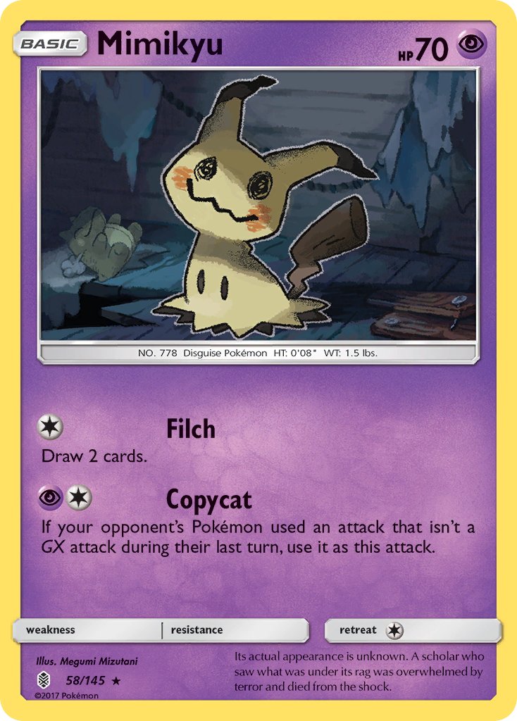 Mimikyu (58/145) (Theme Deck Exclusive) [Sun & Moon: Guardians Rising] | Card Merchant Takapuna