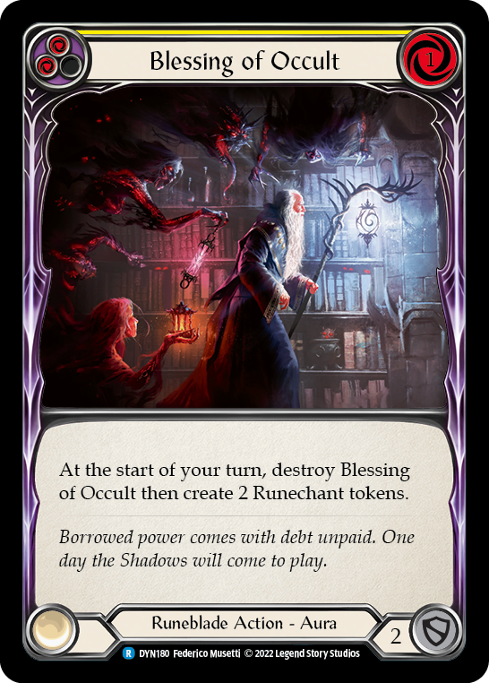 Blessing of Occult (Yellow) [DYN180] (Dynasty) | Card Merchant Takapuna