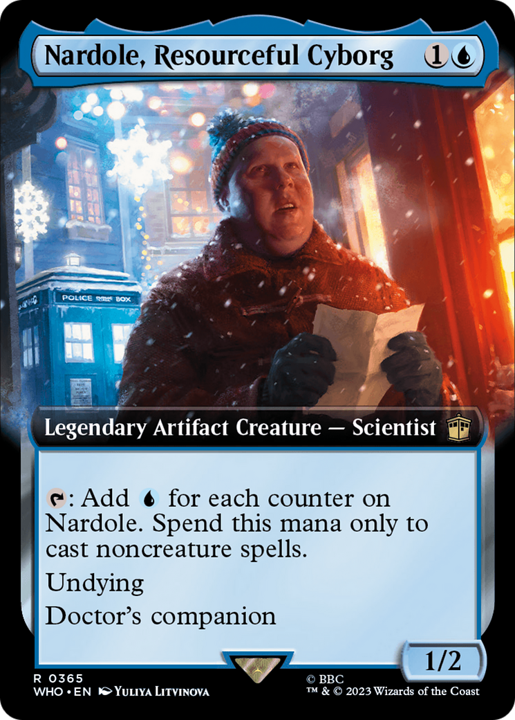 Nardole, Resourceful Cyborg (Extended Art) [Doctor Who] | Card Merchant Takapuna