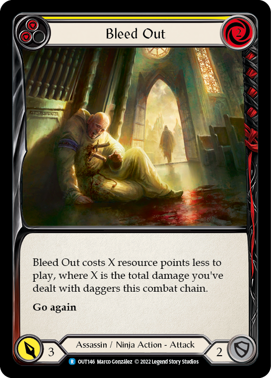 Bleed Out (Yellow) [OUT146] (Outsiders) | Card Merchant Takapuna