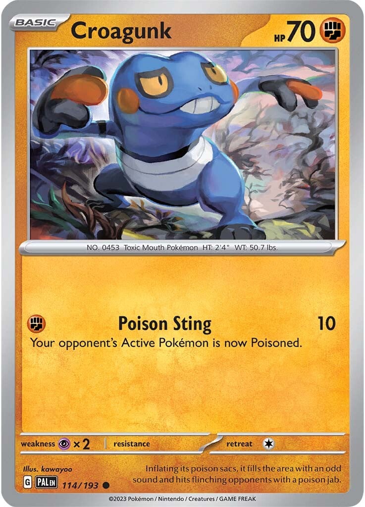 Croagunk (114/193) [Scarlet & Violet: Paldea Evolved] | Card Merchant Takapuna