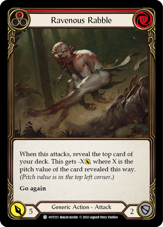 Ravenous Rabble (Red) [OUT213] (Outsiders) | Card Merchant Takapuna