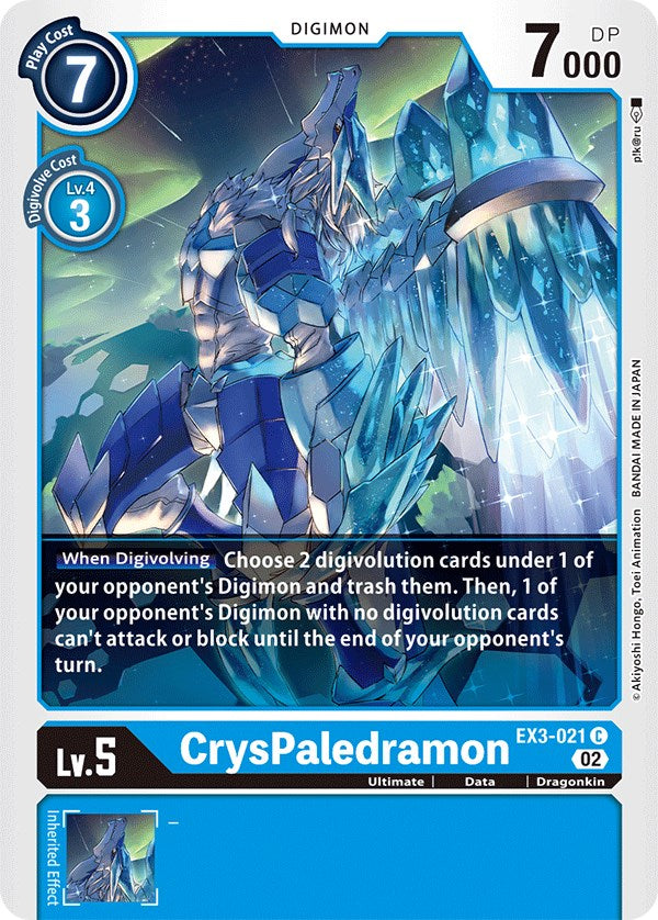 CrysPaledramon [EX3-021] [Draconic Roar] | Card Merchant Takapuna