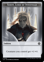 Emblem - Sorin, Lord of Innistrad // Vampire (0004) Double-Sided Token [The Lost Caverns of Ixalan Commander Tokens] | Card Merchant Takapuna