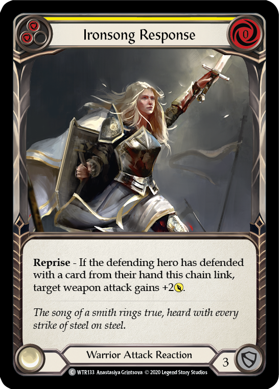 Ironsong Response (Yellow) [U-WTR133] (Welcome to Rathe Unlimited)  Unlimited Normal | Card Merchant Takapuna